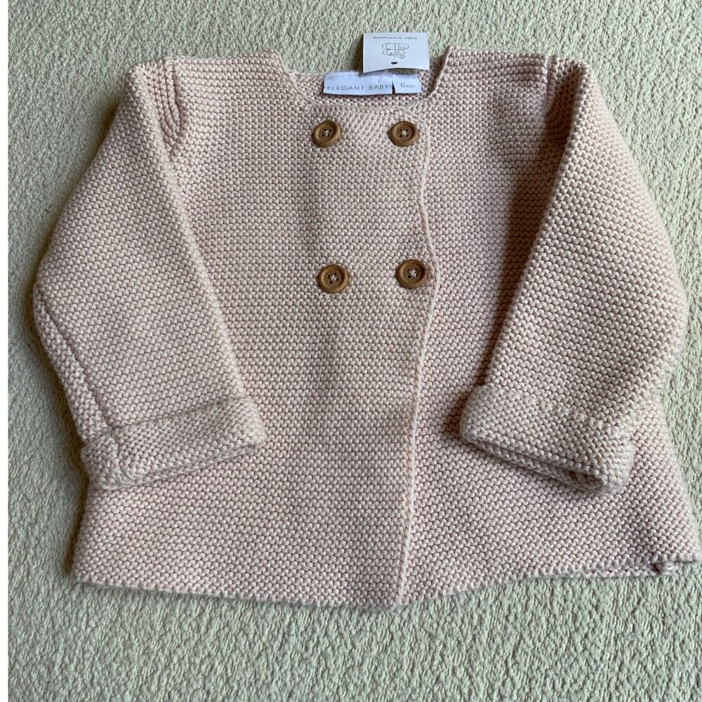Elegant Baby Sofia‎ & Finn Pink knit baby Cardigan 6mo